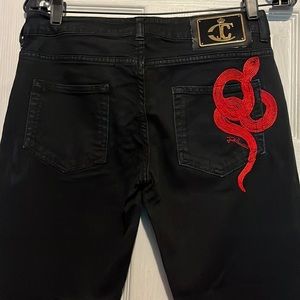 Just Cavalli snake embroidered jeans!